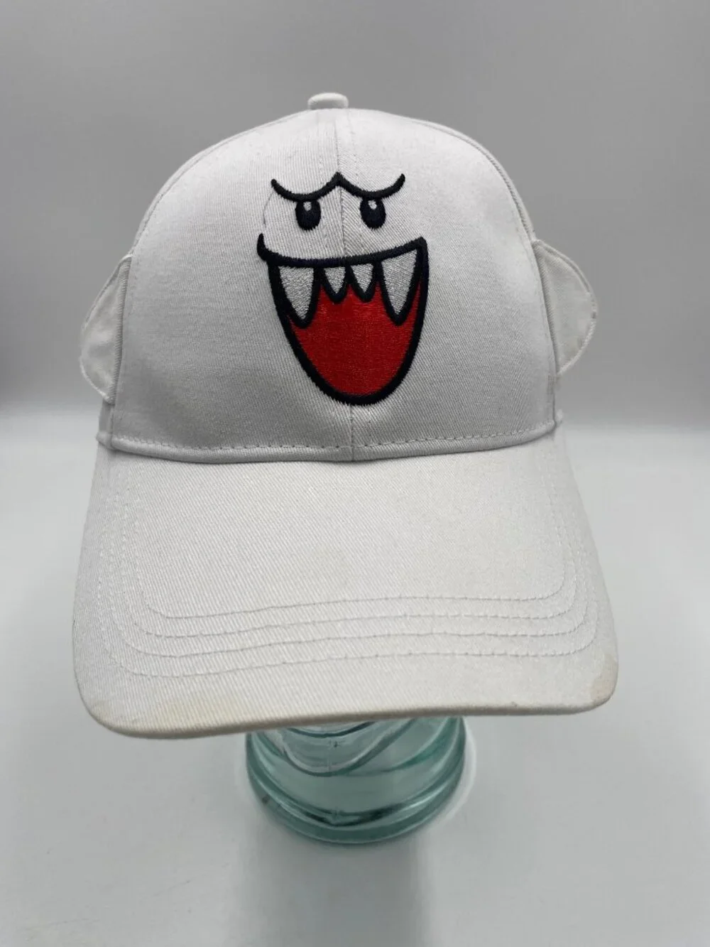 Universal Studios Super Nintendo World White Ghost Hat Snapback Cap One Size